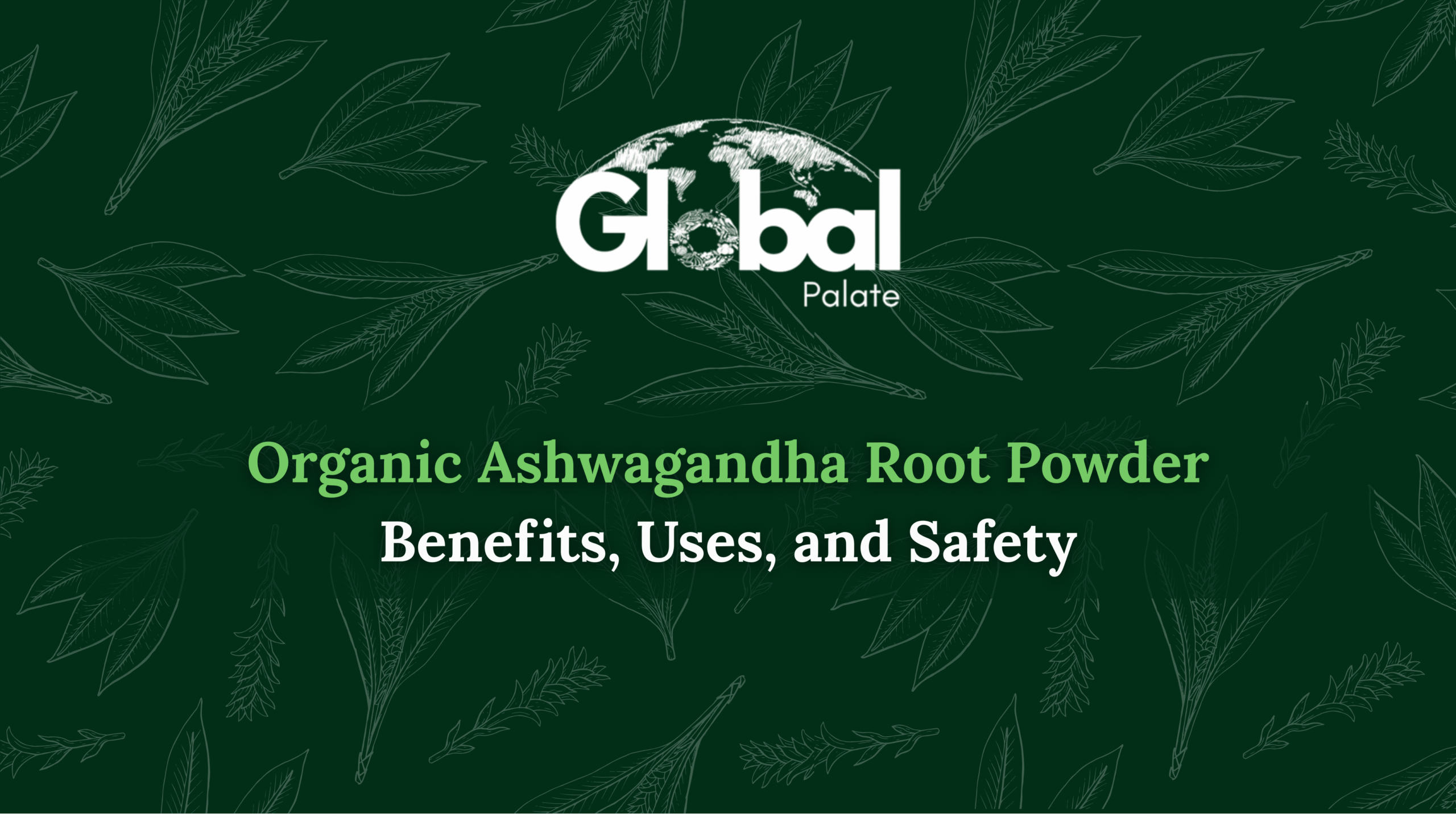 Organic Ashwagandha Root Powder – Benefits, Uses, and Safety | Global Palate